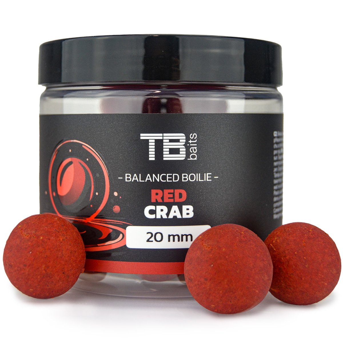 TB Baits Vyvážené Boilie Balanced + Atraktor Red Crab 100 g - 16 mm