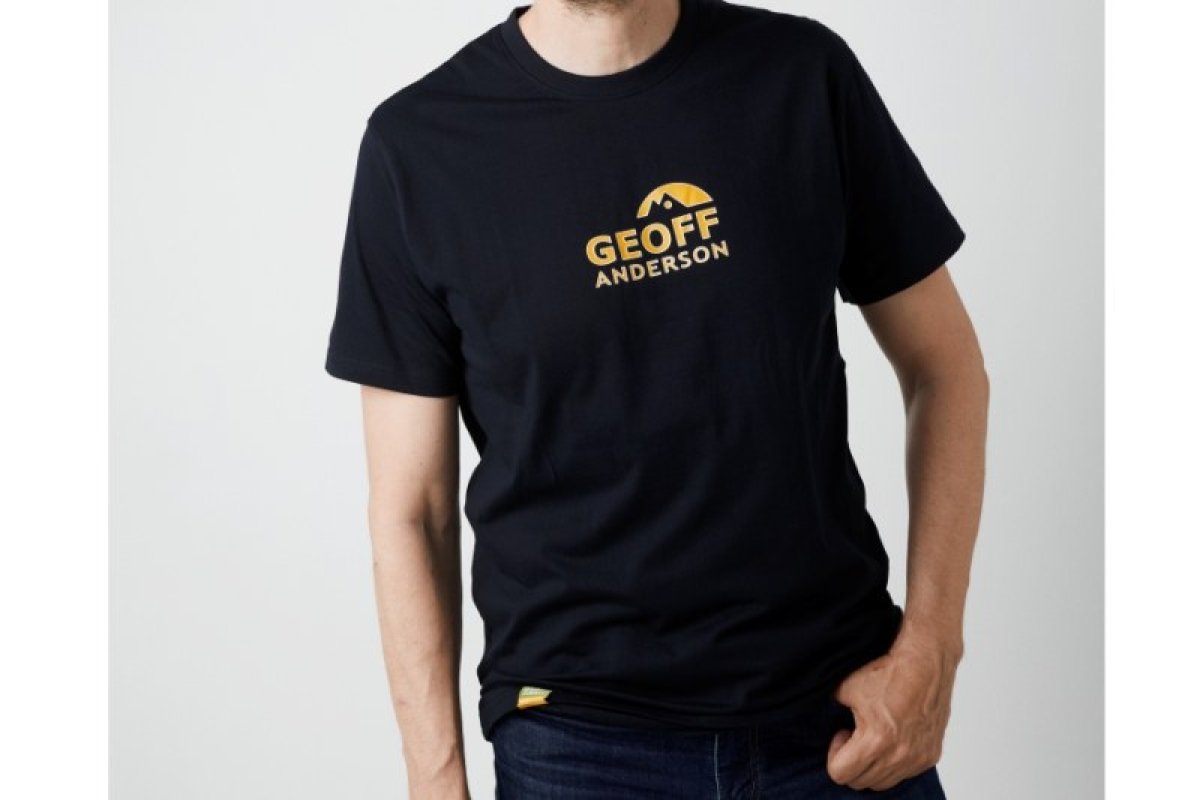 Tričko Geoff Anderson Organic Tee black, orange logo M Tričko Geoff Anderson Organic Tee black, orange logo M