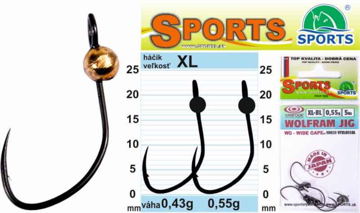 Vanfook Wolfram JIG WG 5ks XL-0,55g
