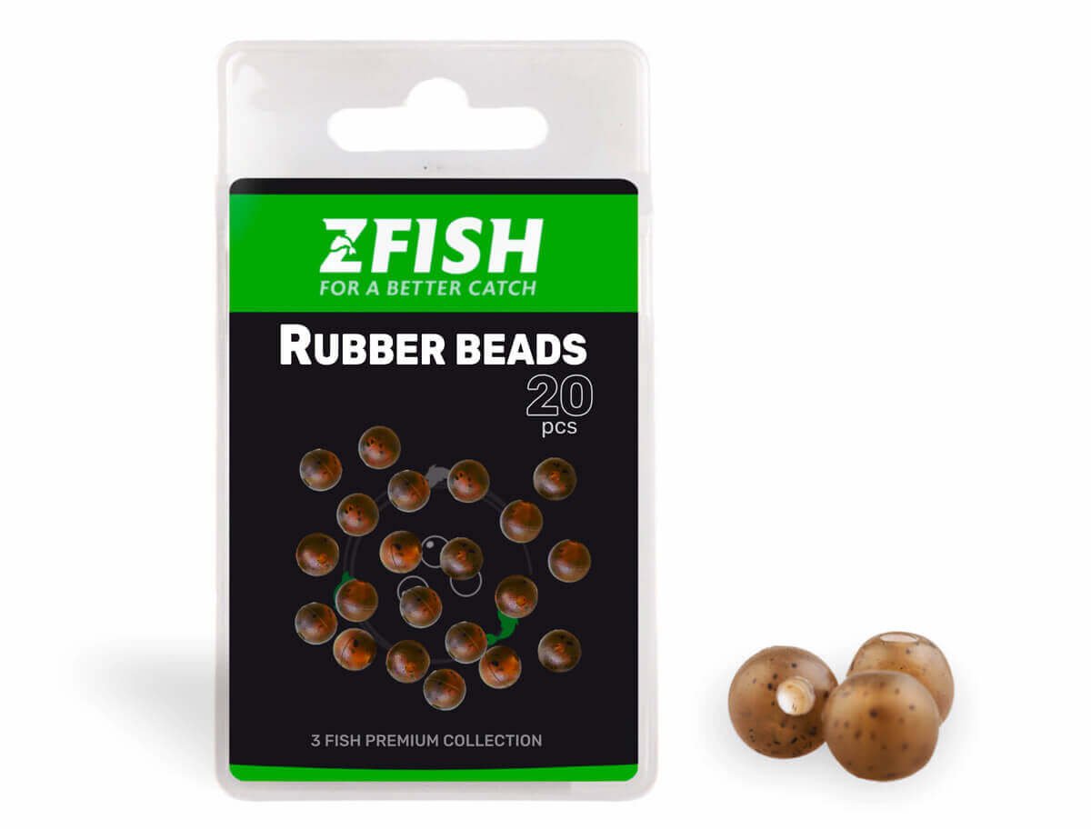 ZFISH Gumové korálky Rubber Beads 7mm - 20ks