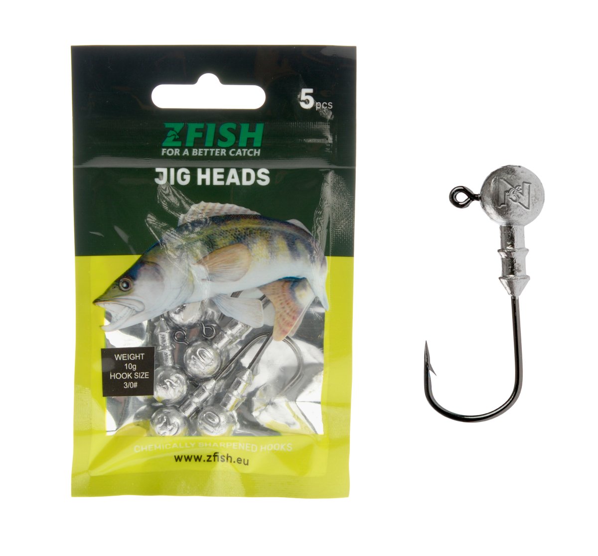 Zfish Jig Head 15 g/Háček 4/0 -  5 pcs