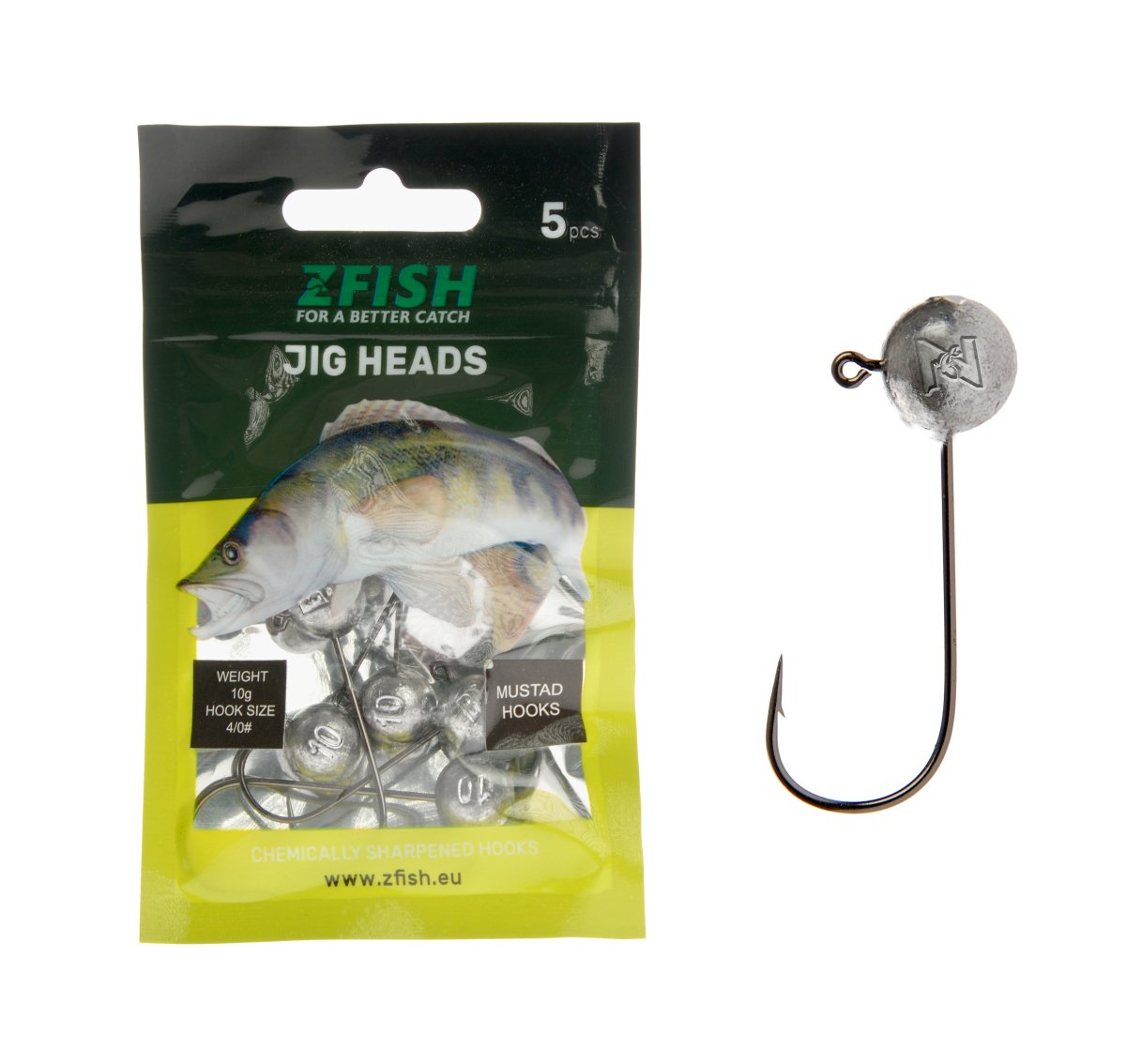 Zfish Jig Head Simply 10 g/Háček 2/0 - 5 ks