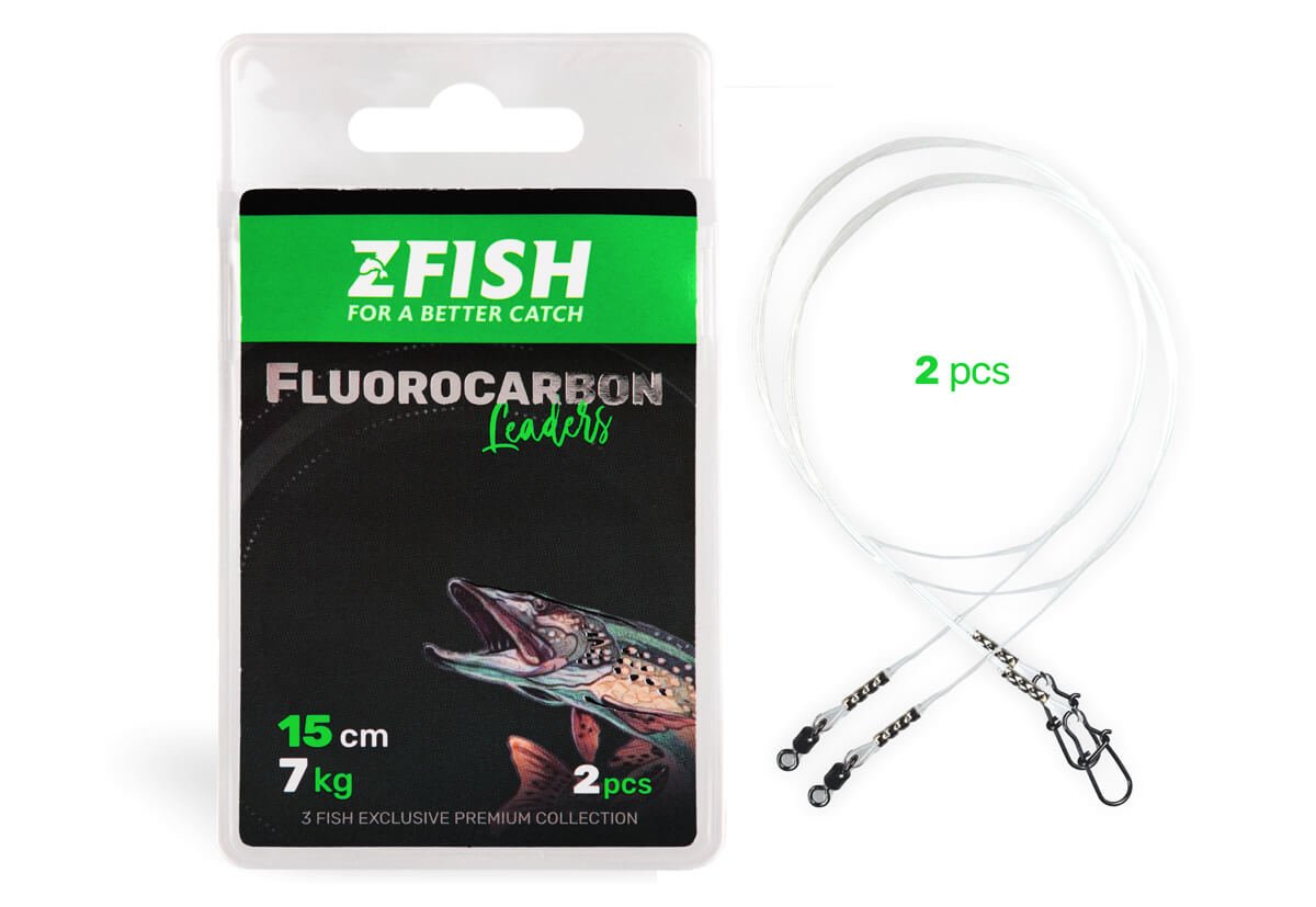 ZFISH Lanko Fluorocarbon Leader 25cm/15kg - 2ks