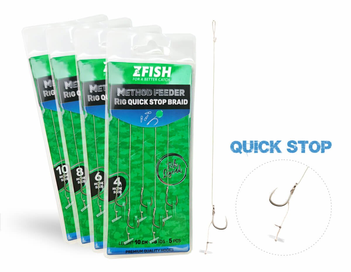 ZFISH Návazec Method Feeder Rig Quick Stop Braid vel.4