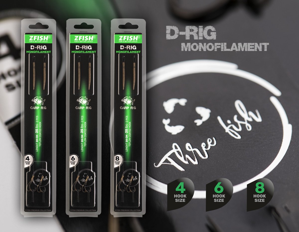 ZFISH Návazec Monofilament D-Rig Size 6