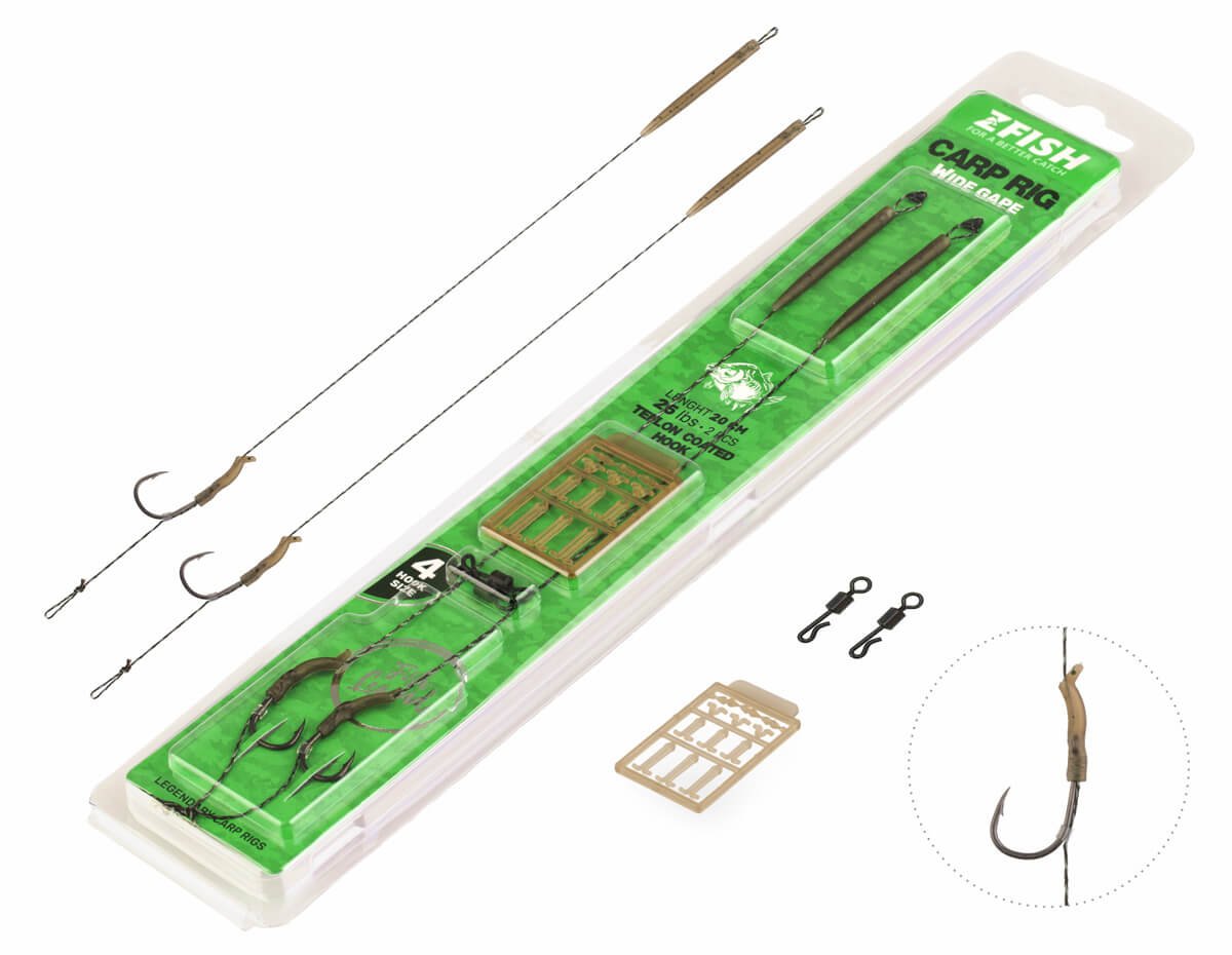 ZFISH Návazec Wide Gape Carp Rig vel. 2