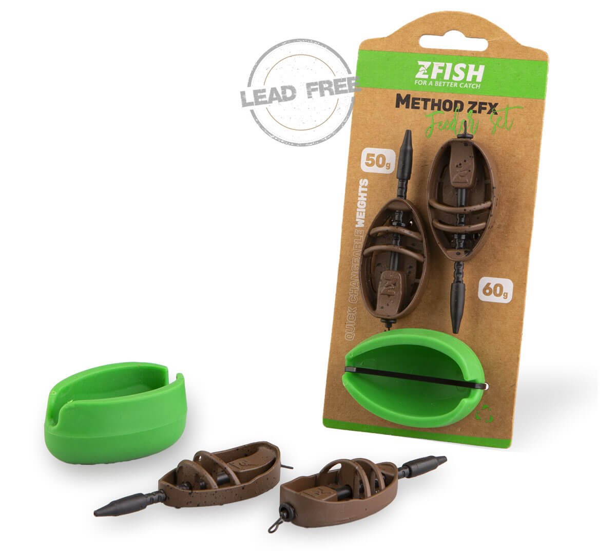 ZFISH Sada Method Feeder Set ZFX 50,60g+Formička