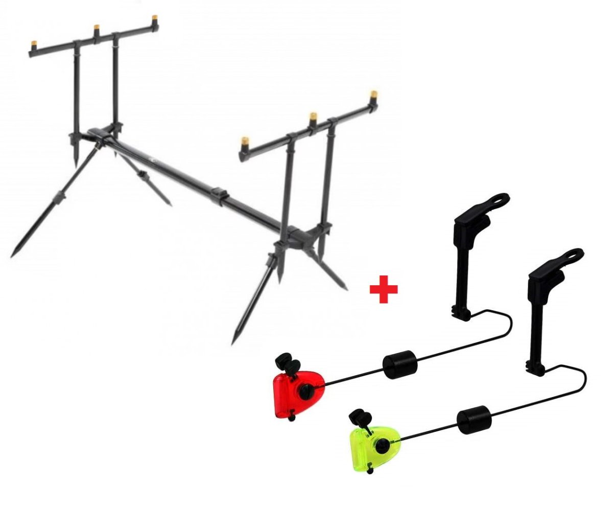 ZFISH Stojan Rod Pod Classic 3 Rods + 2x Indikátor záběru zdarma!